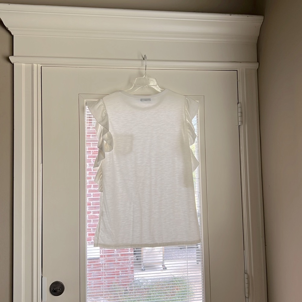 Miholl White Ruffle TShirt - Picture 2 of 6